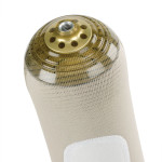 The Alpha Silicone Liner has an accordion umbrella. (excludes small sizes)