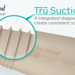 Stepped fins create a wider and more secure contact area for sealing suspension.